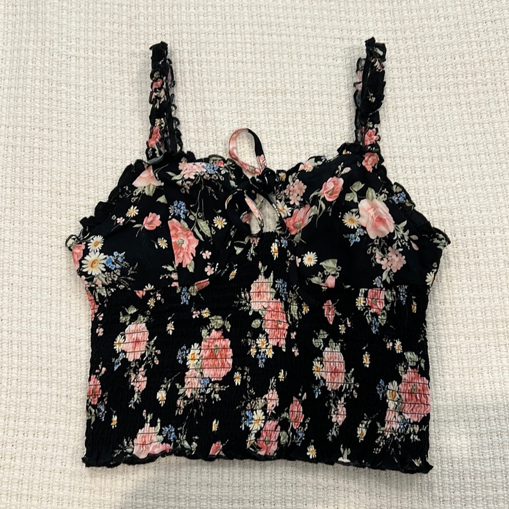 Floral Crop Tank